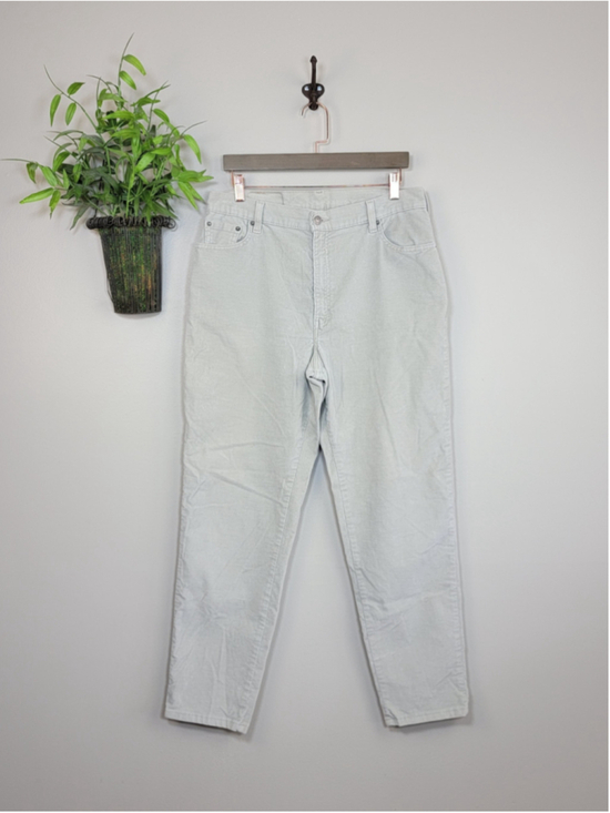 Levi's Pants - Vintage Levi's 550 Relaxed Fit Tapered Leg Pants Light Khaki Beige Corduroy USA